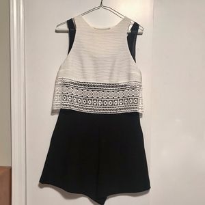 Maje Summer One Piece Sleeves crochet jump suit